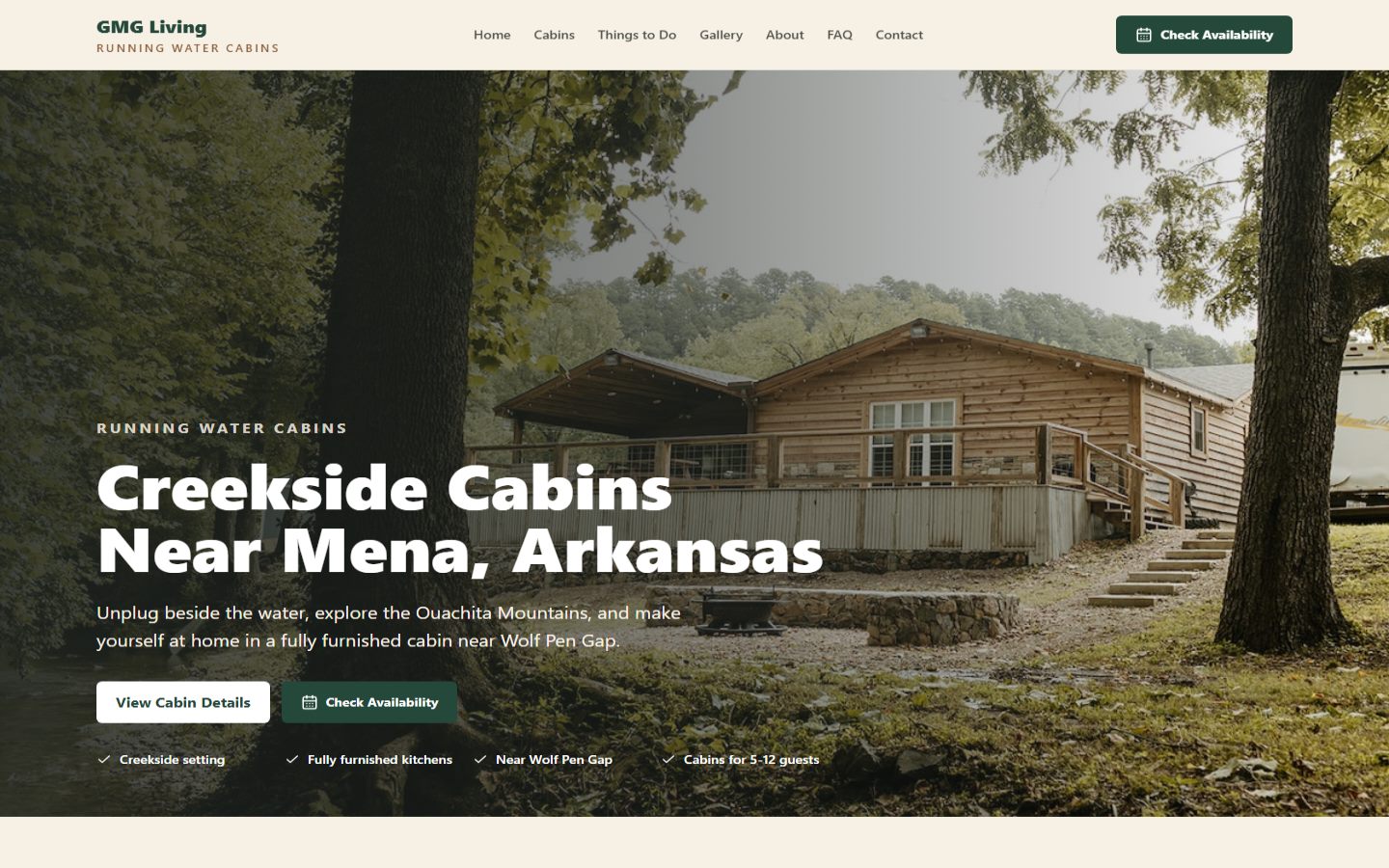 GMG Living tablet website preview